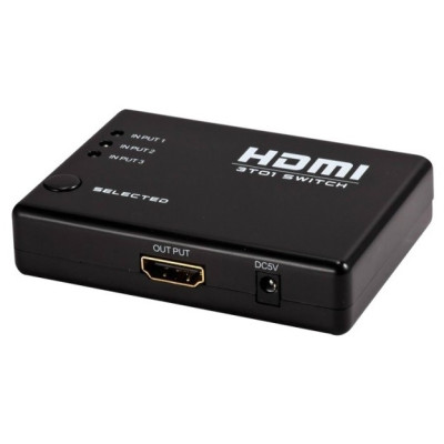 SOAIY Bộ gộp HDMI 3 vào 1 ra - Gộp HDMI 3 ra 1 - Hàng Nhập Khẩu