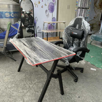 Bộ bàn ghế Gaming Tundo Hàng nhập khẩu 60 x 120 x 75 cm và ghế Livestreams