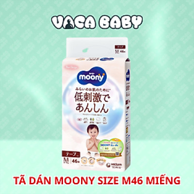 Tã Dán Moony Natural Bông Organic M46 (46 Miếng)