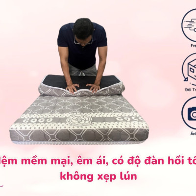 Topper Foam Kingroll Cao Cấp Dày 9cm Đủ Size Giao Màu Ngẫu Nhiên