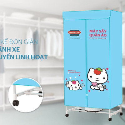 Máy sấy quần áo Sunhouse SHD2702 công suất 900W sấy 10kg quần áo - Hàng chính hãng