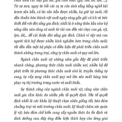 Kỹ Thuật Nuôi Vịt Khoa Học An Toàn Và Hiệu Quả
