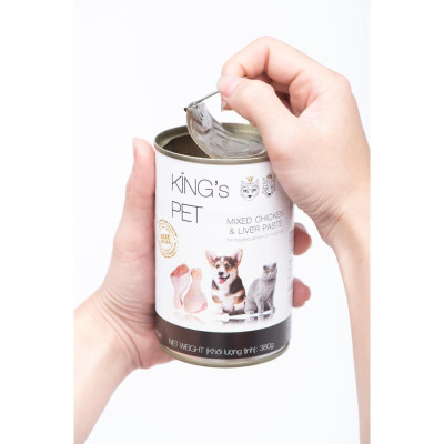 Pate Hỗn Hợp Gà King’s Pet lon 380g thức ăn cho chó mèo