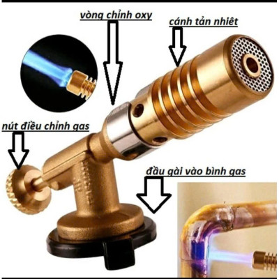 Đèn Trần Đầu Khò Mini Cực Mạnh Lõi Đồng Ống Dài Bền Bỉ, Ngọn Lửa Xanh Chuẩn