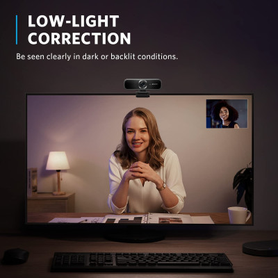 Thiết bị ghi hình Webcam Anker Powerconf C302 - Hàng Chính Hãng