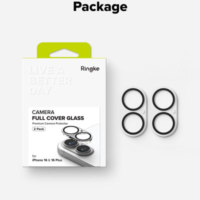 Dán cường lực full camera cho iPhone 16 Pro Max / 16 Pro / 16 Plus / 16 RINGKE Camera Full Cover Glass - Hàng Chính Hãng
