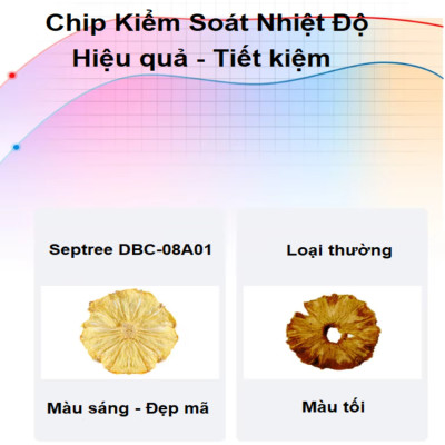 Máy sấy thực phẩm 8 khay thương hiệu Mỹ Septree DBC-08A01 công suất 500W - Hàng nhập khẩu