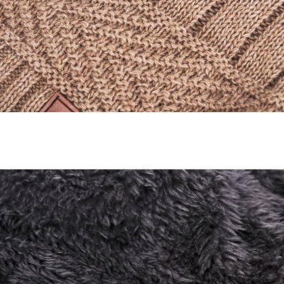 Nón len kèm khăn có lót lông cực ấm cho cả nam và nữ