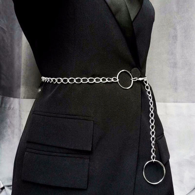 Thắt lưng xích belt xích vòng tròn lớn retro phong cách Âu Mỹ cá tính