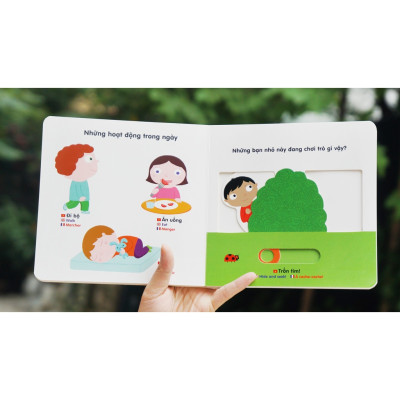 Sách Chuyển Động Thông Minh Đa Ngữ Việt - Anh - Pháp Các Loại Hoa Quả