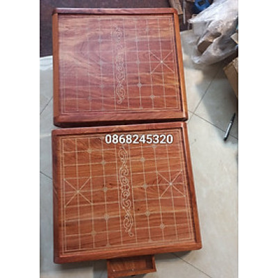 Bàn cờ tướng bằng gỗ hương đá siêu đẹp không quân 