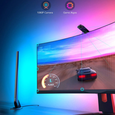 Bộ Dây Đèn LED mở rộng màn hình máy tính và Thanh đèn led RGBIC Govee DreamView G1 Pro Gaming Light H604A (24-32")