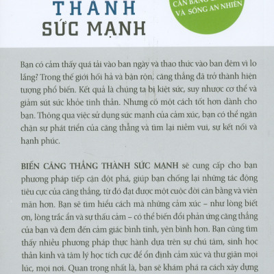 Biến Căng Thẳng Thành Sức Mạnh - Hiểu Rõ Cơ Thể Để Cân Bằng Cảm Xúc Và Sống An Nhiên