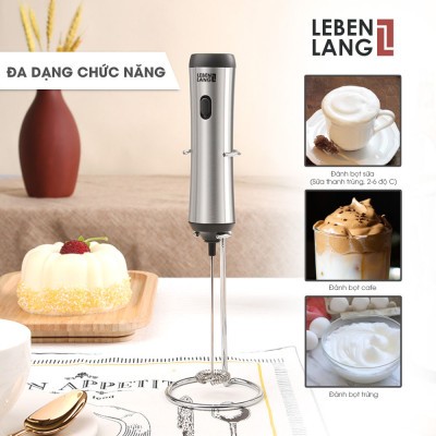 Máy đánh bọt cafe cầm tay LBL4583, pin sạc tiện lợi 10W, bảo hành 2 năm