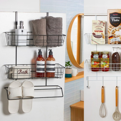 GIÁ ĐA NĂNG 2 TẦNG TREO CỬA (TOWEL RACK 2-TIER BLACK)