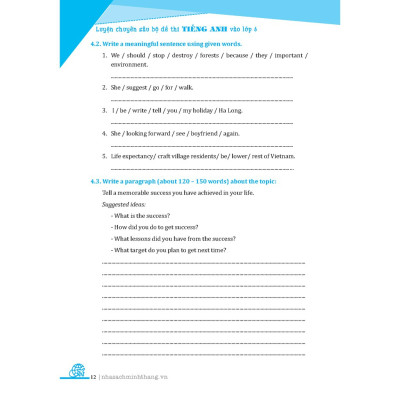 Sách - Luyện chuyên sâu bộ đề thi tiếng anh Trường THCS Chất Lượng Cao và chuyên Anh vào lớp 6