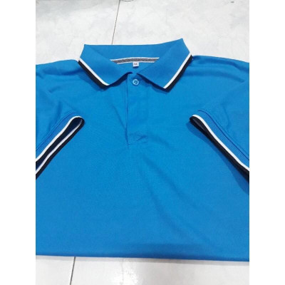 Áo Thun Có Cổ Cá Sấu Mè Thời Trang 24h Màu Xanh Ya Siêu Nhẹ Mát