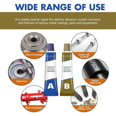 Keo Dán Sắt AB Chịu Nhiệt 100Gr ️ ️ Keo Vá Vết Nứt, Thủng Kim Loại Siêu Chắc