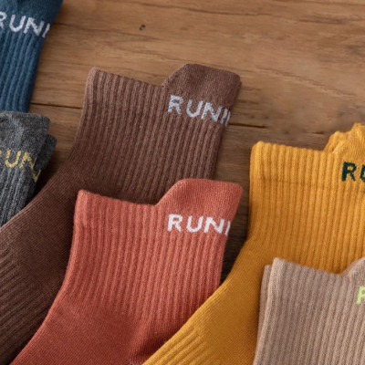 Set 5 Đôi tất nam sợi tre cổ trung Running, ngăn mùi, thấm hút