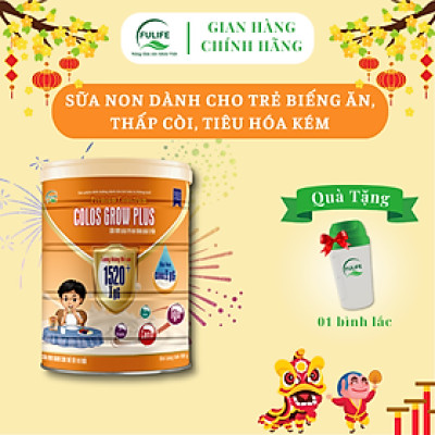 Sữa Non Colos GrowPlus Dành Cho Trẻ Biếng Ăn, Thấp Còi, Tiêu Hóa Kém và Phát Triển Chiều Cao - Lon 400g/ 800g