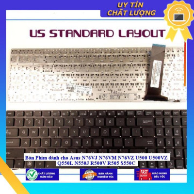 Bàn Phím dùng cho Asus N76VJ N76VM N76VZ U500 U500VZ Q550L N550J R500V R505 S550C - Hàng Nhập Khẩu New Seal