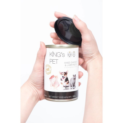 Pate Hỗn Hợp Gà King’s Pet lon 380g thức ăn cho chó mèo