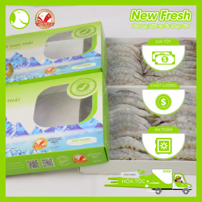 [GIAO NHANH HCM]  Tôm Thẻ Sinh Thái Hữu Cơ Nguyên Con - Hộp 1Kg