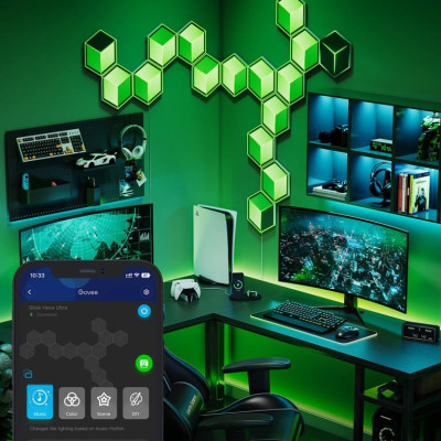 Đèn LED lục giác lắp ghép Govee Glide Hexagon Light Panels Ultra H606A | Ánh sáng đa diện siêu việt