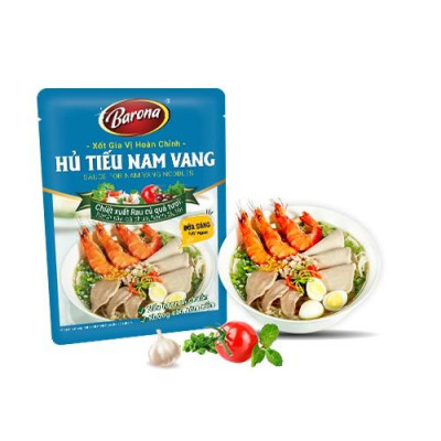 Xốt Gia Vị Hoàn Chỉnh Barona Hủ Tiếu Nam Vang 80g, combo 3 gói tặng 1 Hũ Sa tế Tôm XO Thượng hạng Barona 100g