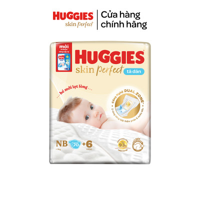 [Tặng thêm miếng] Thùng 3 gói Tã dán sơ sinh Huggies Tràm Trà NB70/S54/S80