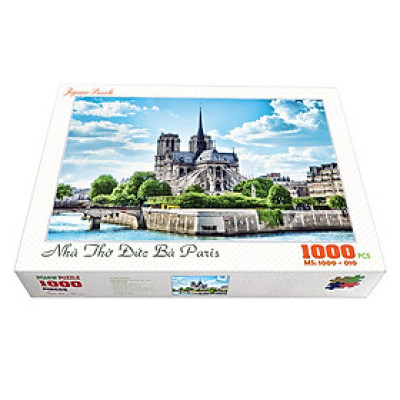 Bộ tranh xếp hình cao cấp 1000 mảnh ghép – Nhà Thờ Đức Bà Paris (50x79cm)