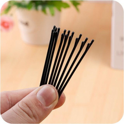 Set 60 kẹp tăm - ghim kẹp tóc màu đen dạng phẳng thời trang