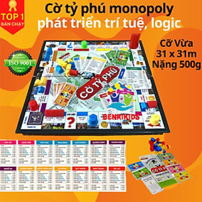 Cờ Tỉ Phú Monopoly Vui Nhộn Cao Cấp, An Toàn – Hàng Chính Hãng