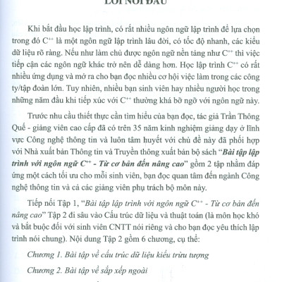 Bài Tập Lập Trình Với Ngôn Ngữ C++ Từ Cơ Bản Đến Nâng Cao - Tập 2