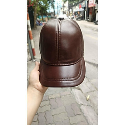 Mũ/Nón lưỡi trai nam da bò dập nổi BHY1985 có che tai