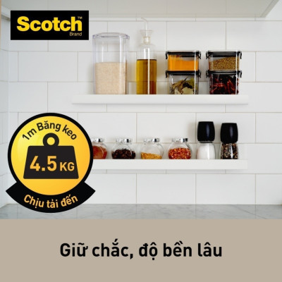 Băng dính hai mặt siêu dính 3M SCOTCH dùng trong nhà 110-S19, 19 mmx 1.5 m