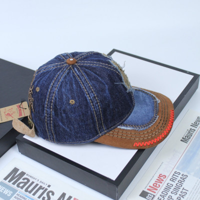 Nón nam, mũ lưỡi trai Ông Địa U lệch phối vải jeans form đẹp thời trang đường phố