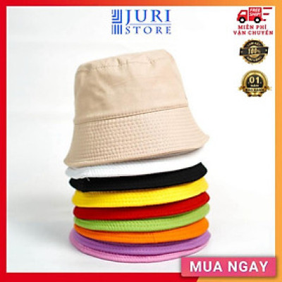 Mũ bucket trơn ️ Nón tai bèo vành cụp trơn nhiều màu sắc Ulzzang form unisex nam nữ - BK03 - JURI Store
