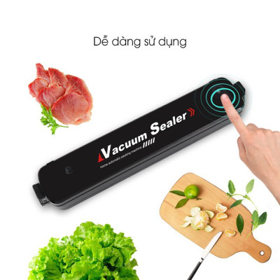 Máy Hút Chân Không thực phẩm hàn miệng túi Vacuum Sealer dùng cho gia đình, hút khỏe, hết khí + Tặng 10 túi - Hàng nhập khẩu