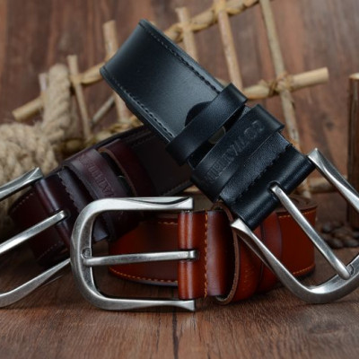 Thắt Lưng Da Bò Chính hãng COWATHER XF011 Nâu Vàng