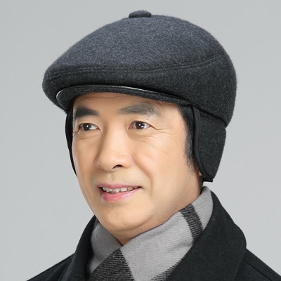 Mũ len cho người trung niên , người già , có che tai chất vải nỉ 2 lớp dày cao cấp giữ ấm mùa đông rất tiện lợi 