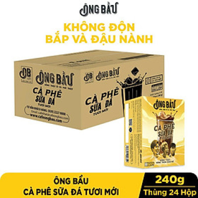 Thùng 24 Hộp Cà Phê Sữa Đá Tươi Mới - Hộp 240g