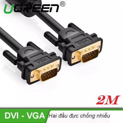 Ugreen UG11646VG101TK 2M màu Đen Cáp tín hiệu 2 đầu VGA - HÀNG CHÍNH HÃNG