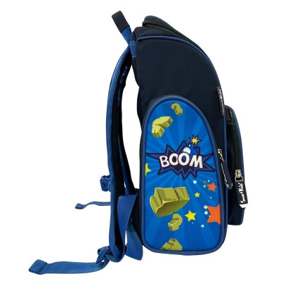 Ba Lô Học Sinh Chống Gù Smart Kids - Earth Super Team - Xanh Đen - B-013