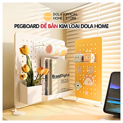 Bảng lỗ Pegboard Dola Home cao cấp dạng chân đứng để bàn để dụng cụ làm việc, tai nghe, mô hình, bàn phím, laptop