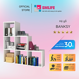Giá sách gỗ công nghiệp thiết kế độc đáo SMLIFE Banksy