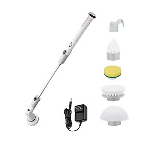 Chổi điện cọ nhà vệ sinh tự động Sothing JESOPB, đa năng kèm 4 đầu chổi tiện dụng chà siêu sạch - Hàng nhập khẩu