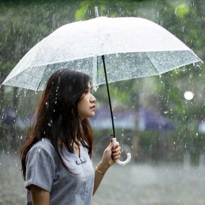 Dù Che Mưa Trong Suốt Thời Trang Tiện Lợi - Ô Che Mưa Cầm Tay Gấp Gọn Phụ Kiện Chụp Ảnh 