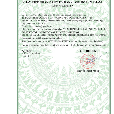 COLLAGEN LIZABEST - NHẬT VIỆT PHARMA - BỔ SUNG COLLAGEN