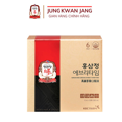 Tinh Chất Hồng Sâm Pha Sẵn KGC Jung Kwan Jang EveryTime Original (10ml x 30 gói)